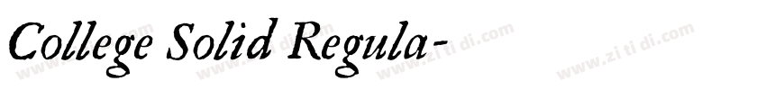 College Solid Regula字体转换